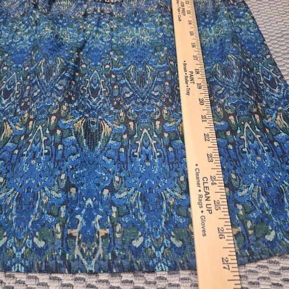 Gloria Vanderbilt Sequin-Embellished Blue Sequenced 3/4 Sleeve Blouse Size S - Picture 6 of 6